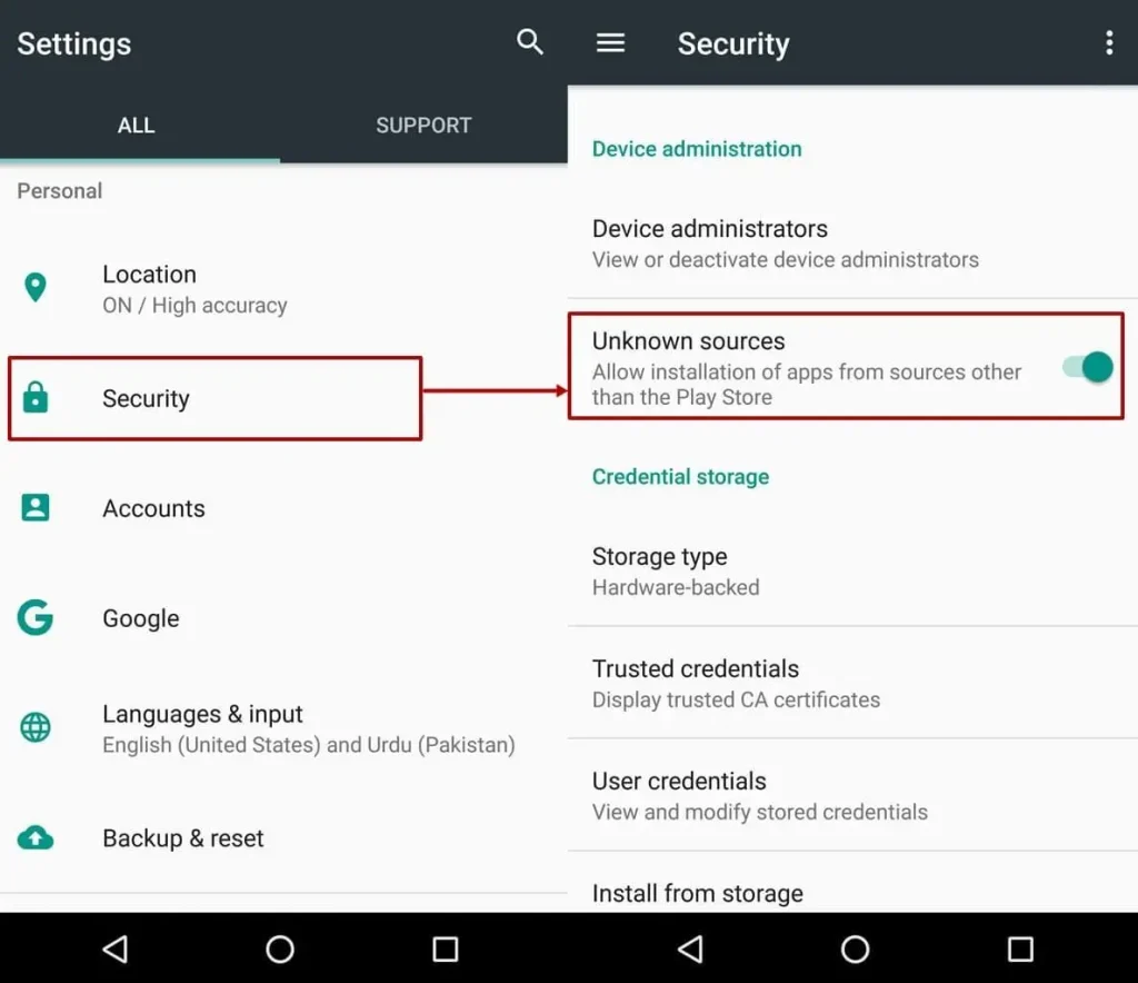 allow from this source android DK555 Game APK Download